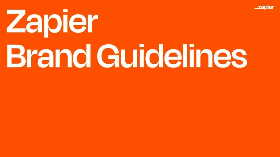 Zapier Brand Guidelines 2023