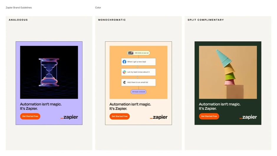 Color application in campaign examples