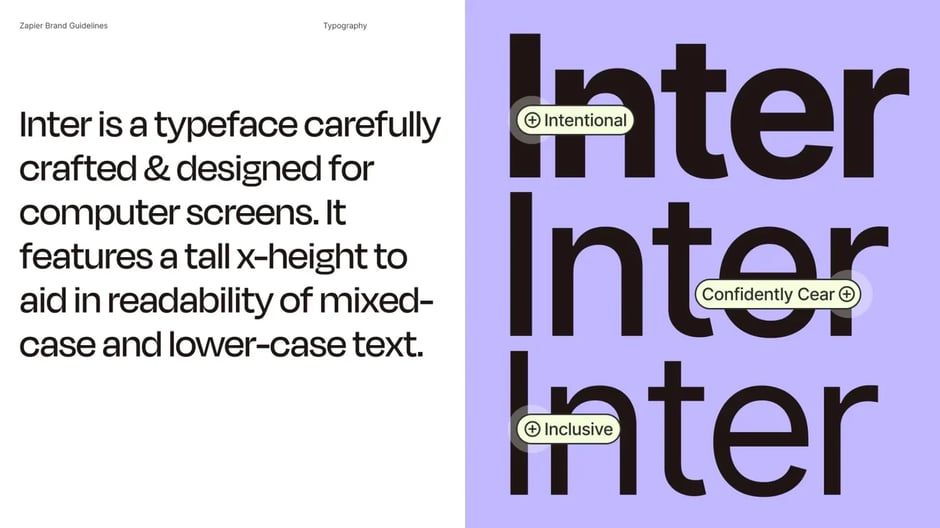 Inter typeface for screen readability