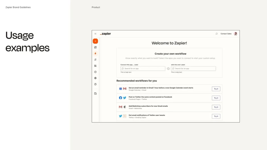 Product interface usage examples