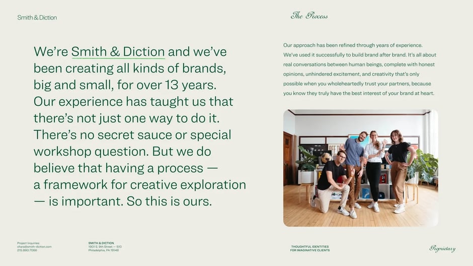 Smith & Diction: 13 years of brand design experience