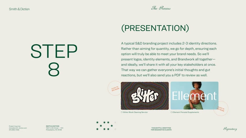 Step 8: presentation and client feedback process