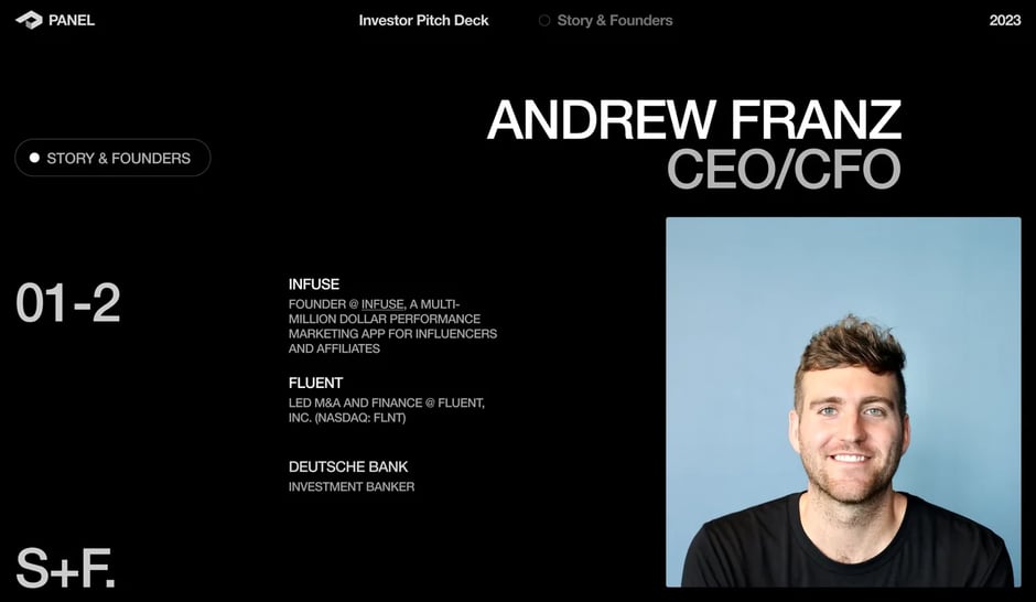 Panel CEO Andrew Franz: operations and finance