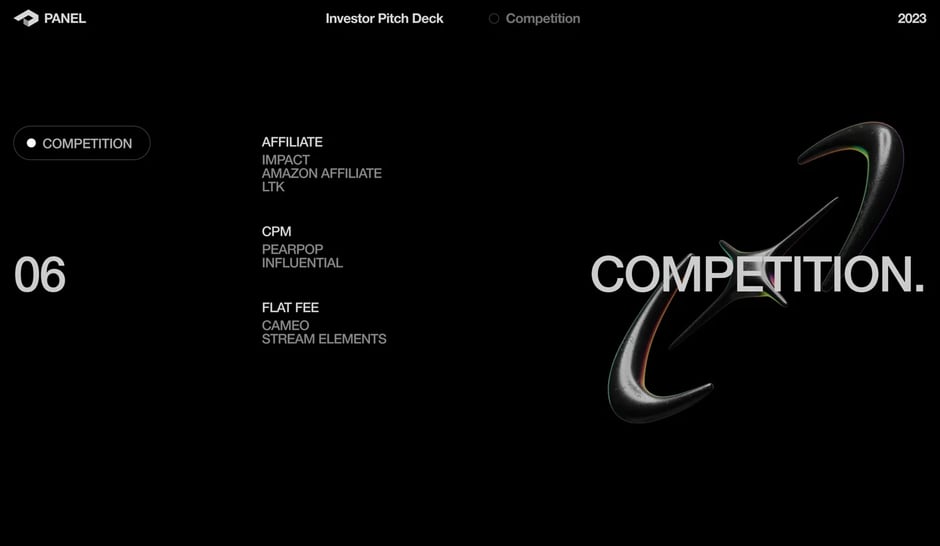 Competitive landscape: affiliate, CPM, flat-fee models