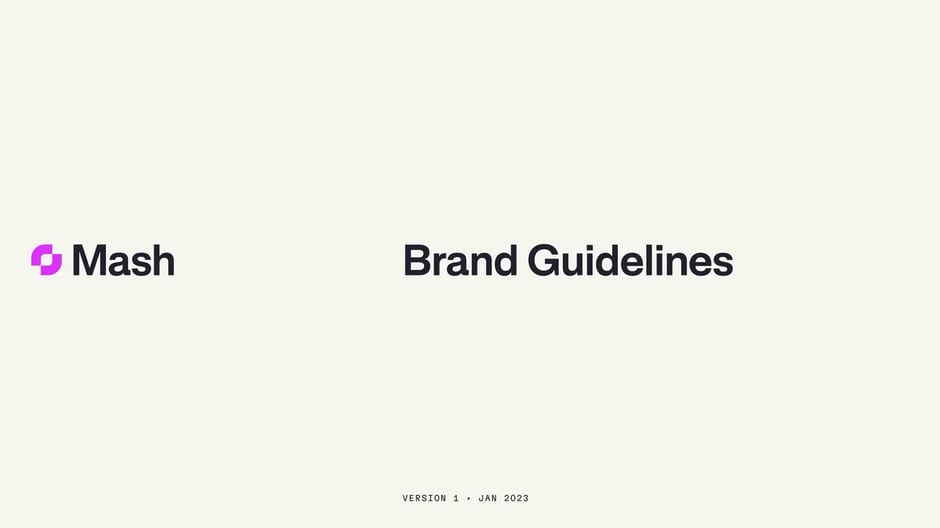Mash Brand Guidelines 2023
