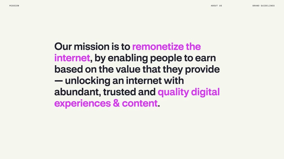 Mission: remonetize the internet