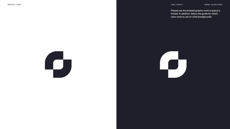 Wordmark with dark letterform