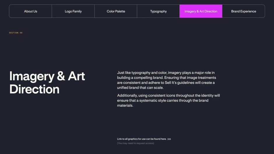 Imagery & Art Direction section