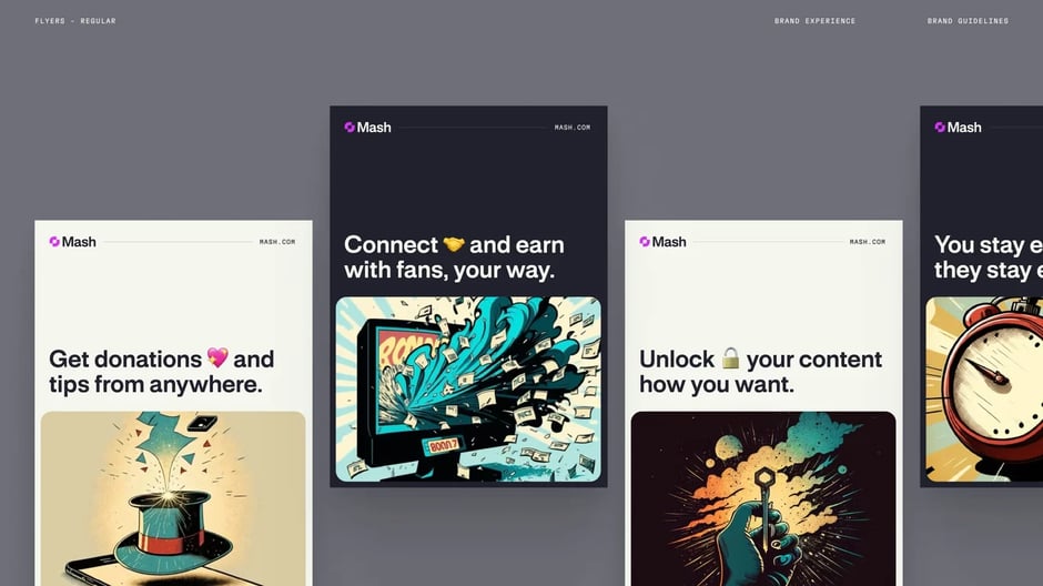 Content monetization card mockup