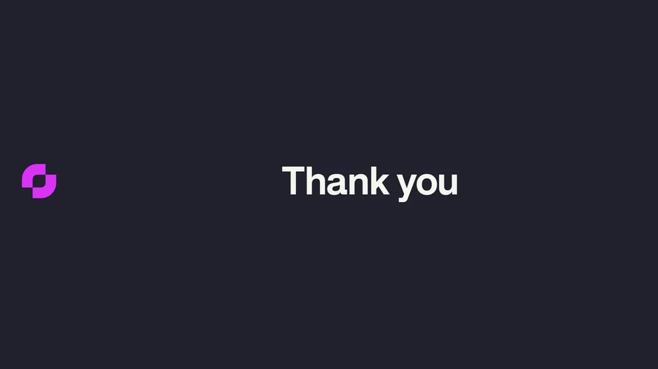 Thank you: closing slide