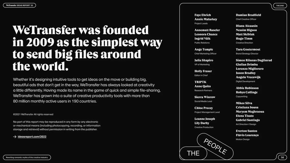 WeTransfer founded 2009 as file transfer platform