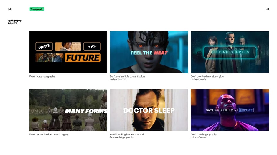 Type animation and motion effects