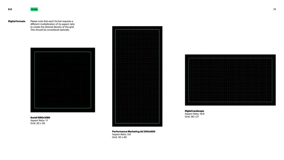 Full-width section pattern design