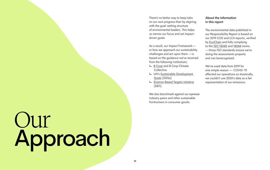 Impact framework and methodology