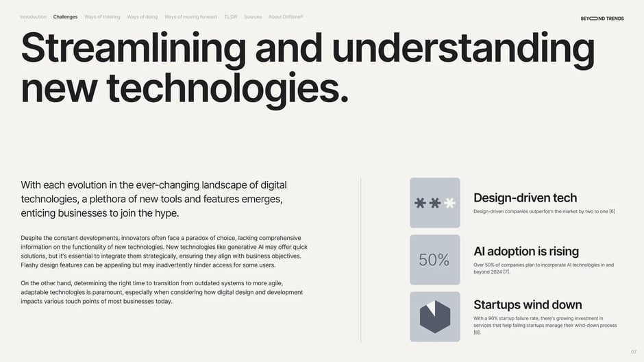 Streamlining and understanding new technologies