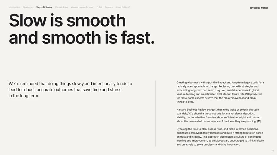 Slow is smooth and smooth is fast