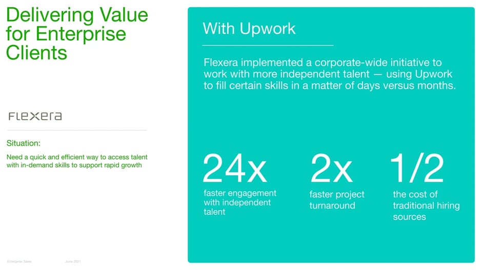 Enterprise customer implementing company-wide independent talent integration across operations