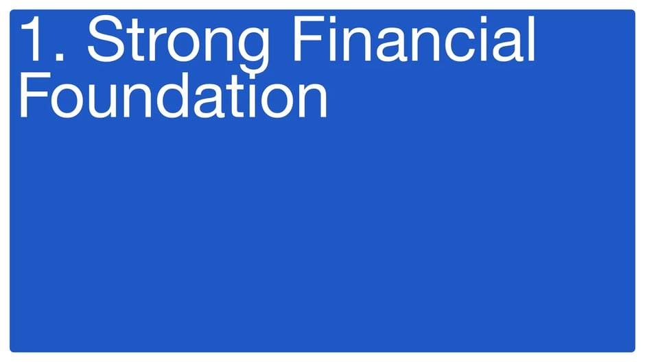 Section detailing company financial performance and strong capital position fundamentals