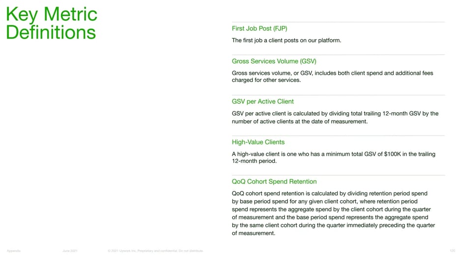 GSV and First Job Definitions