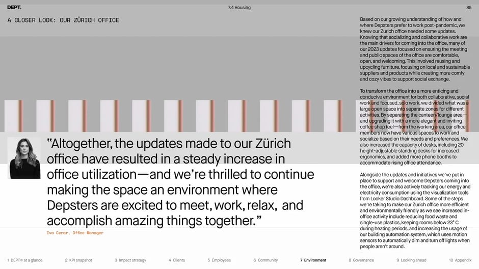 Zurich office utilization and workspace evolution