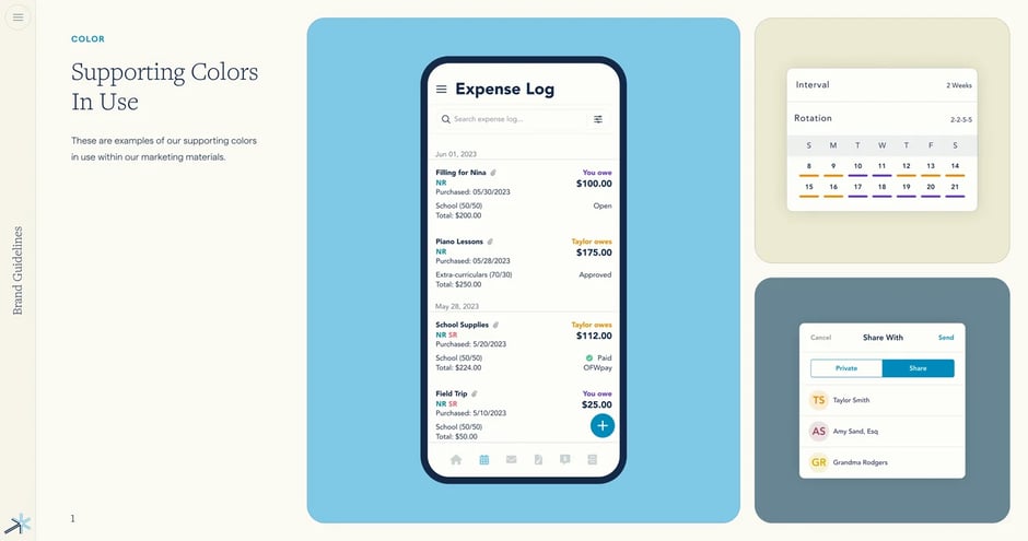 Design system visual mockup