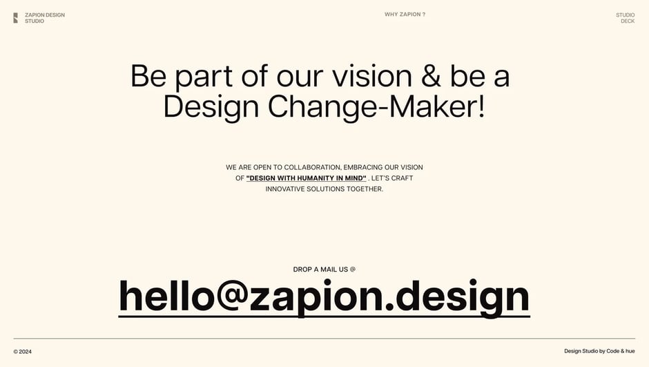 Zapion contact for design collaboration