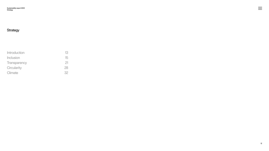 Four material topics and organizational hierarchy