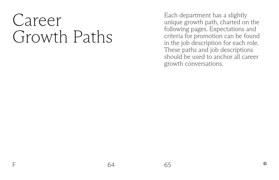 Career growth paths detailed
