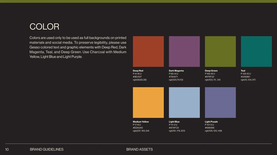 Logo positioning on colored backgrounds