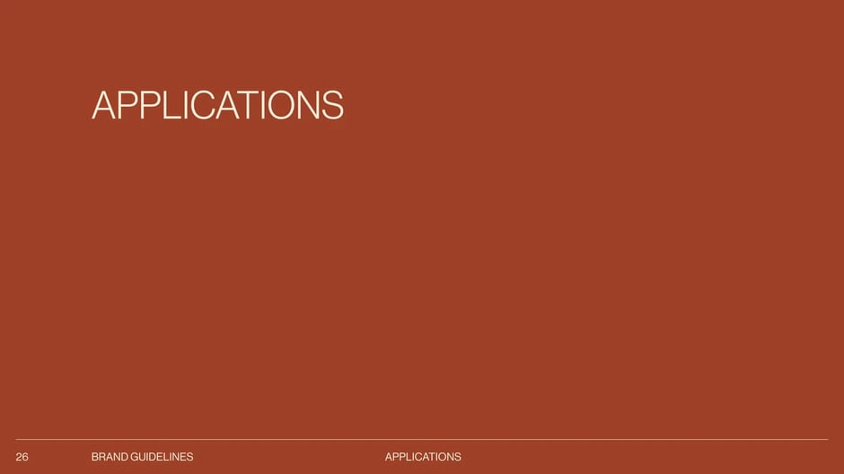 Brand applications and touchpoints