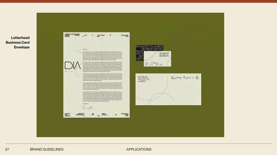 Letterhead business card and envelope