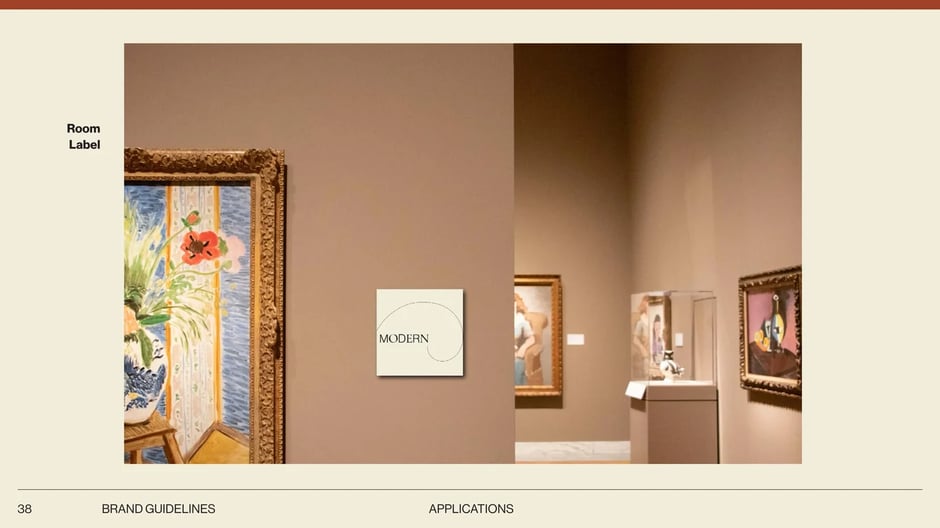Gallery label and room tags
