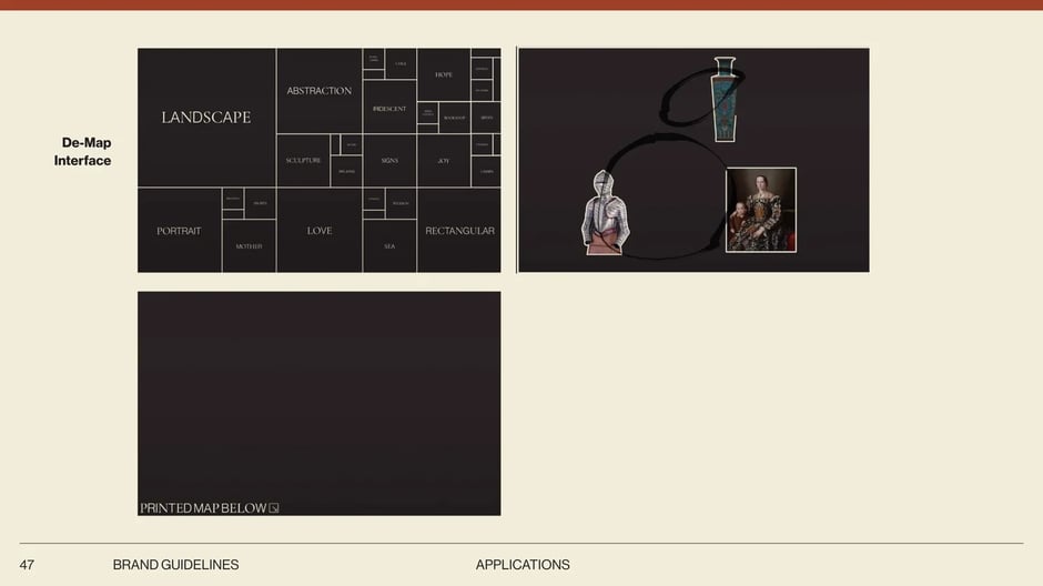 De-Map interface thematic organization