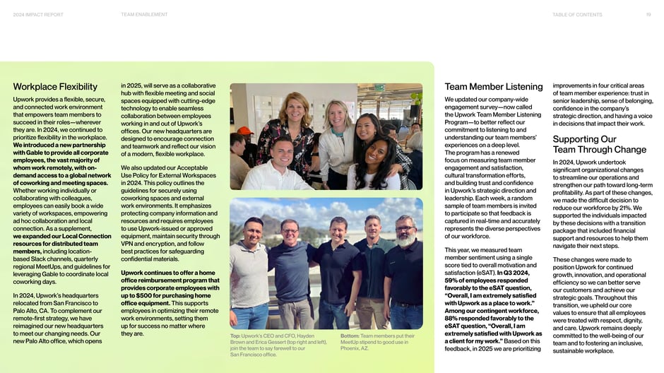 Upwork expanded remote-first resources:partnering with Gable for coworking, offering up