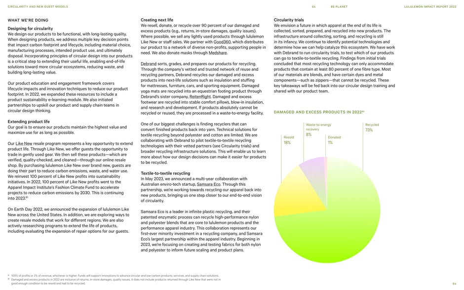 Designing for circularity: resale, repair, recycling and circularity trials