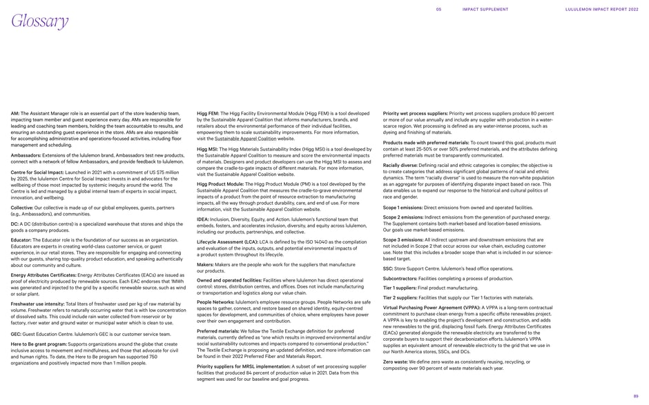 Glossary: key sustainability and supply-chain terms