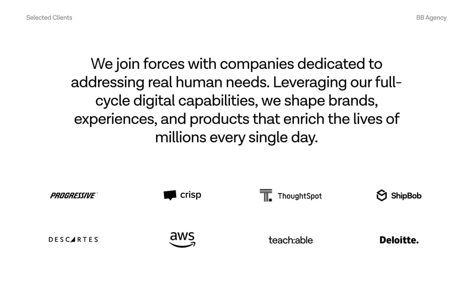 We join forces with companies dedicated to addressing real human needs