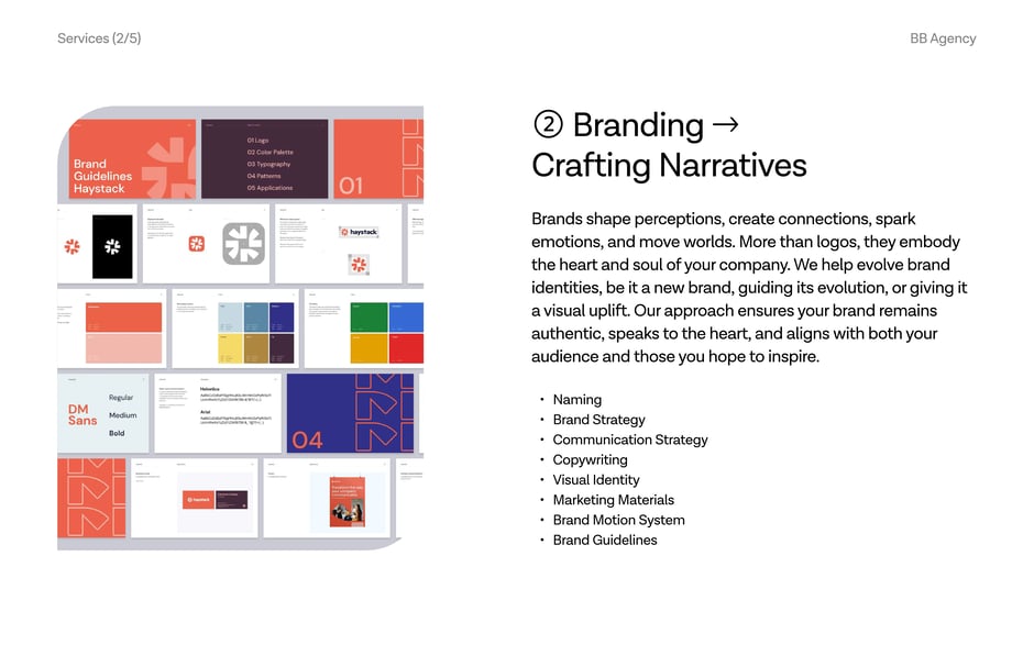 Branding → Crafting narratives