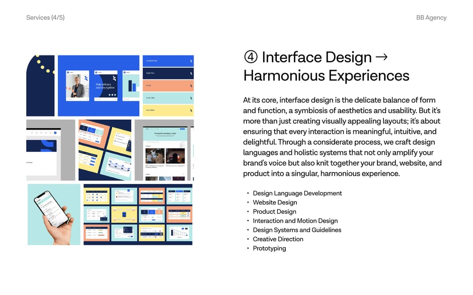 Interface design → Harmonious experiences