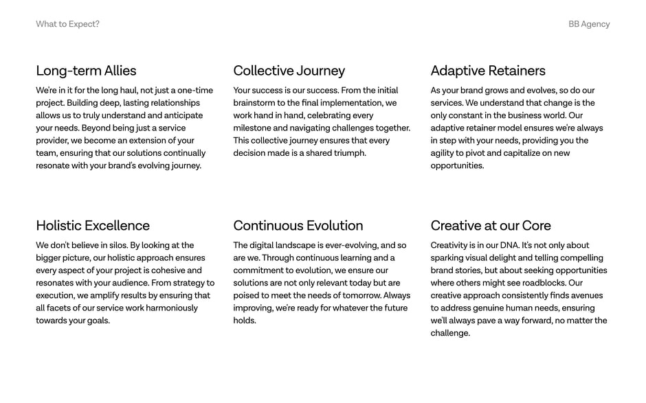 What to expect: partnership values