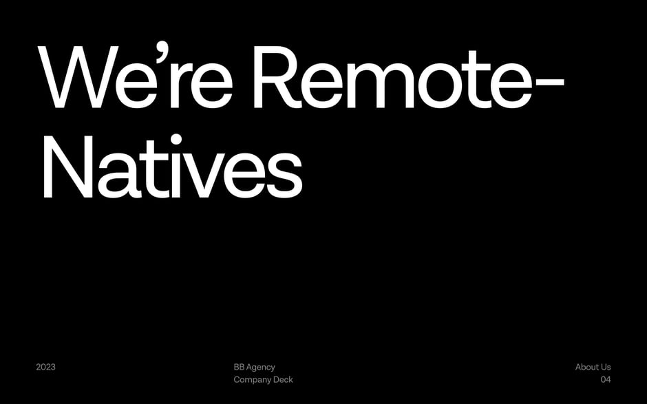 BB Agency highlights a remote-first operating model as a core