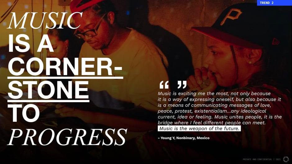 Music is a cornerstone to progress