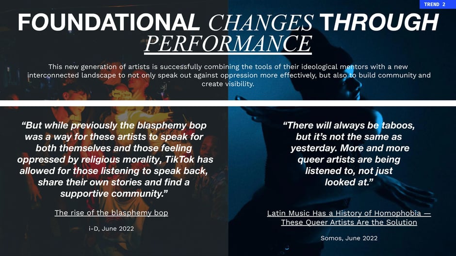 Foundational changes through performance