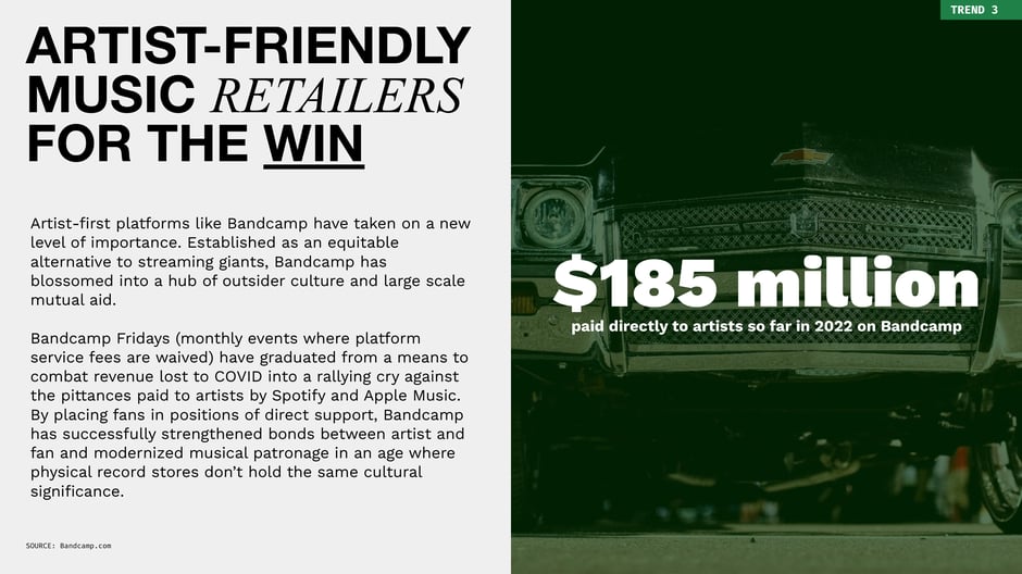 Artist-friendly music retailers for the win