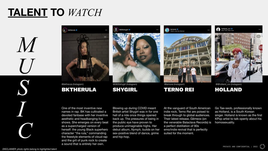 Talent to watch: BKTHERULA, Shygirl, Terno Rei, Holland