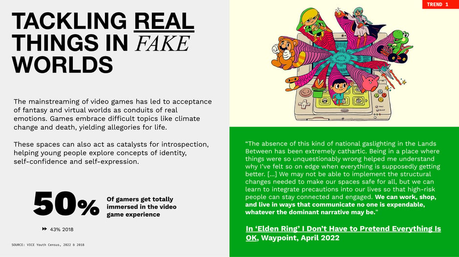 Tackling real things in fake worlds