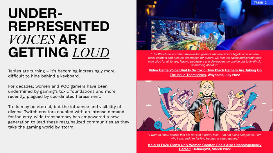 Under-represented voices are getting loud