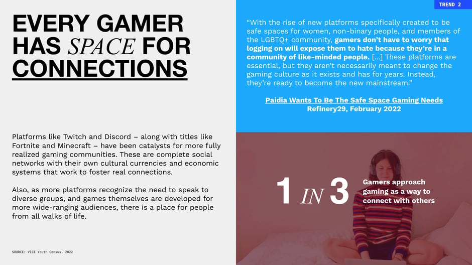 Every gamer has space for connections