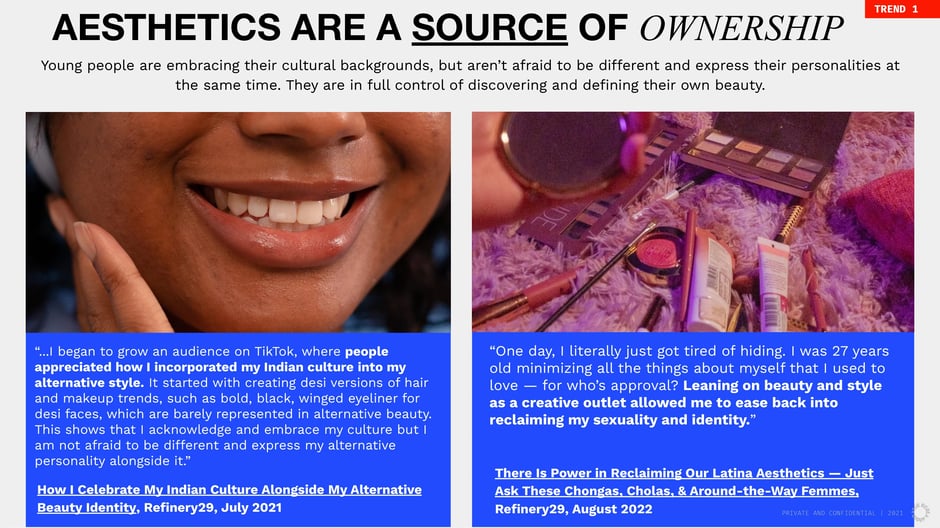 Aesthetics are a source of cultural ownership