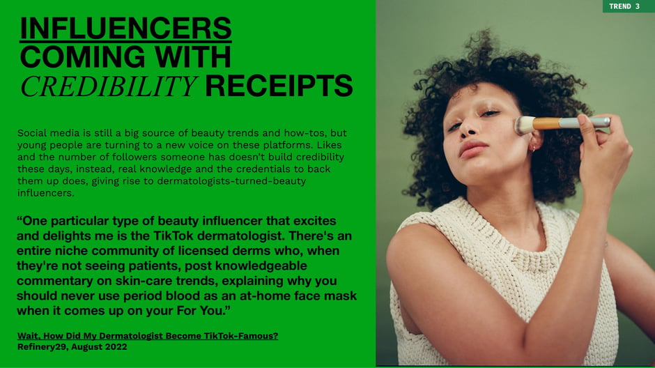 Influencers coming with credibility receipts